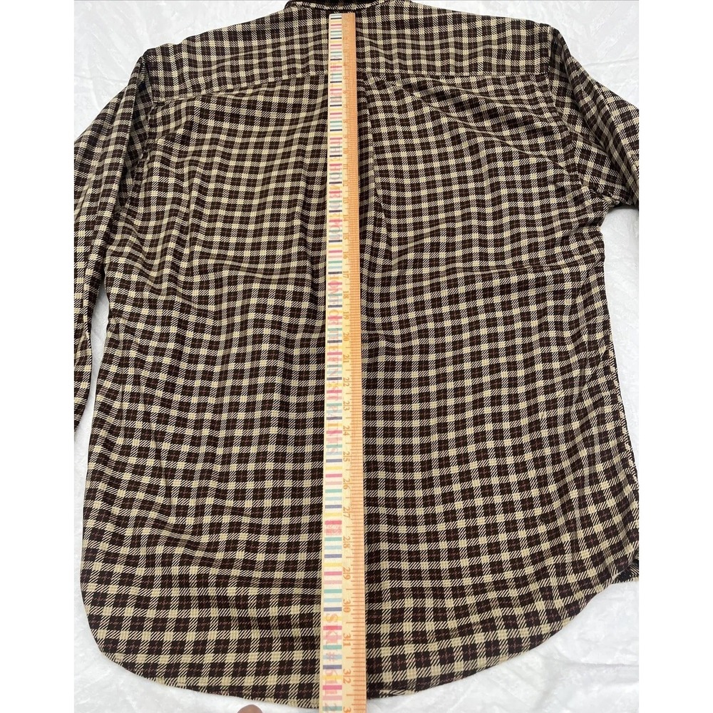 Burberry Mens Button Up Shirt Multicolor Plaid Cotton Long Sleeves USA Large - Picture 10 of 12